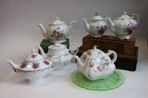 Vintage floral teapots