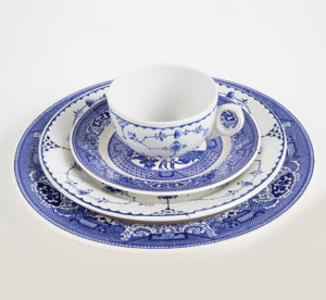 Classic blue and white patterned vintage china